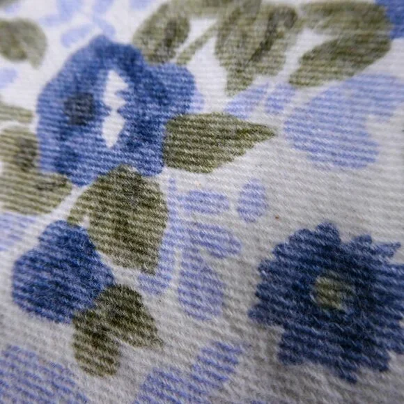 25x9 Vintage Erika Floral Denim Bermuda Shorts High Waist YKK Zip Fly Pockets - Picture 2 of 8